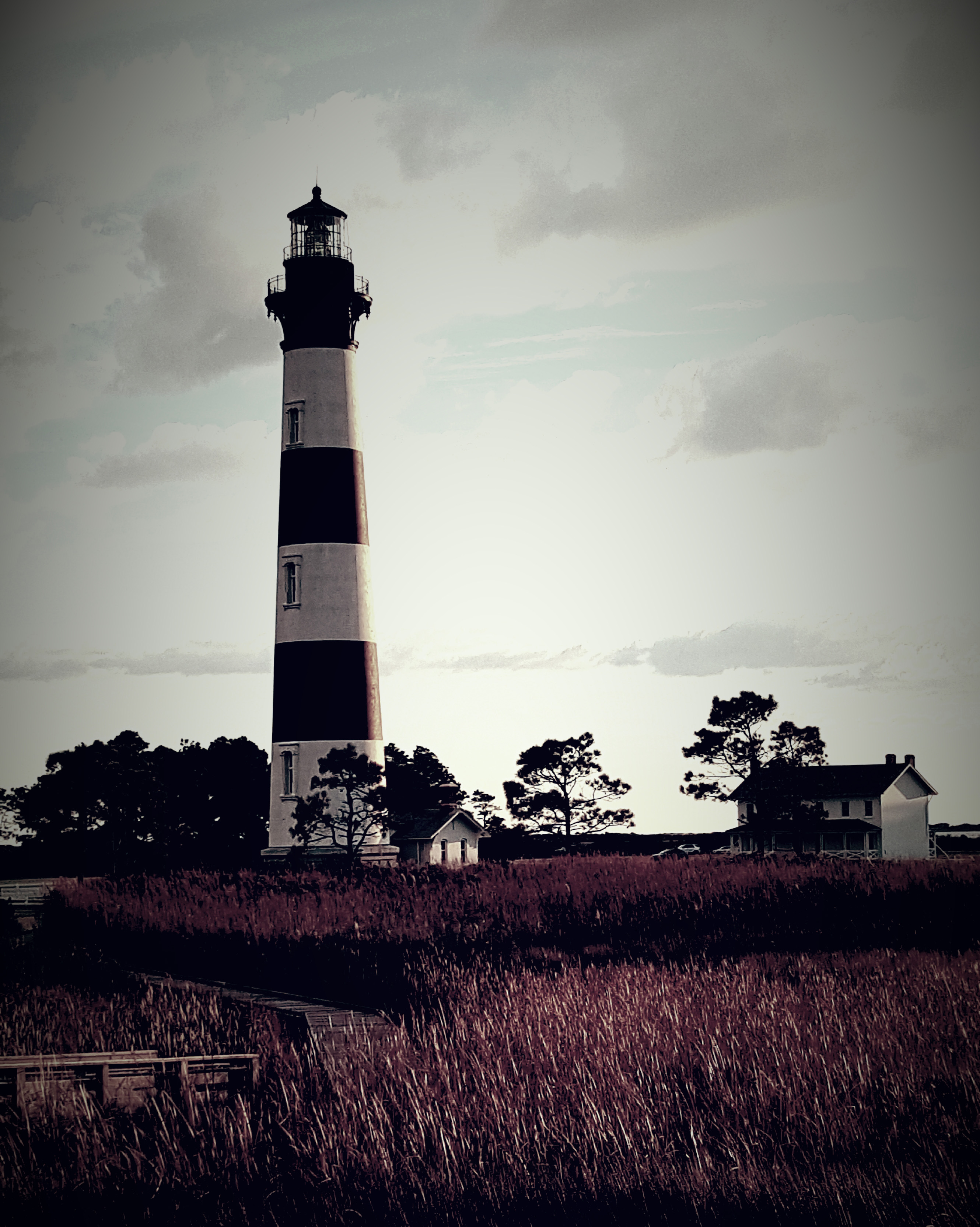 Lighthouse, sepa print